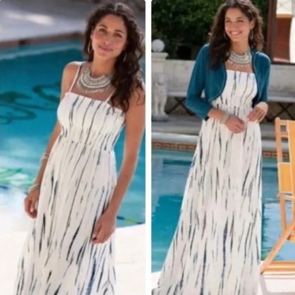 Soft Surroundings Monterey Maxi Dress Size Medium - Picture 1 of 7